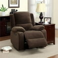 thumbnail image 2 of Furniture of America Wale Fabric Upholstered Recliner in Brown (Set of 2), 2 of 4