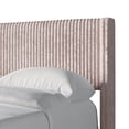 thumbnail image 4 of Castle Place Modern Wingback Corduroy Velvet Upholstered King Platform Bed, Light Pink, 4 of 11