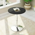 thumbnail image 4 of Magshion Table Basse Ronde Pivotante en Bois de 23,6 Po pour Bar/pub, Hauteur Réglable de 27,5 Po à 35,7 Po (Noir), 4 of 5