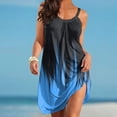 thumbnail image 2 of Women's Beach Bathing Suit Swimsuit Cover Ups Swimwear Summer Halter Dress Hawaiian Tropical Print Sling Mini Dress, 2 of 4