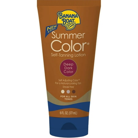 - Banana Boat Summer Color Self-Tanning Lotion, Deep Dark, 6 Oz, Packaging May Vary