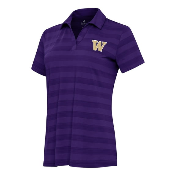 Women's Antigua Purple Washington Huskies Tunnel Polo