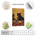 thumbnail image 2 of Black Cat Drinking Wine Poster Poster Cool Artworks Painting Wall Art Canvas Prints Hanging Picture Home Decor Posters Gift 08x12inch(20x30cm), 2 of 6