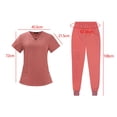 thumbnail image 5 of Conjunto de enfermería para mujer, uniforme de enfermera, camiseta y pantalones finos de manga corta SG, 5 of 5