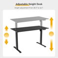 thumbnail image 3 of 47x24 inch Electric Standing Desk with 3 Memory Height Settings, Ergonomic Sit Stand up Computer Desk with Wood Splice Tabletop Loads up to 110lbs, Black, 3 of 8
