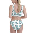 thumbnail image 5 of High Waisted Bikini Sets For Women, Quirky Cartoon Cat Face Swimsuits Tummy Control, Two Pieces Bathing Suit, 5 of 8