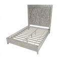 thumbnail image 3 of Lou Tall Panel Headboard King Bed Intricate M&ala Pattern Washed White, 3 of 5