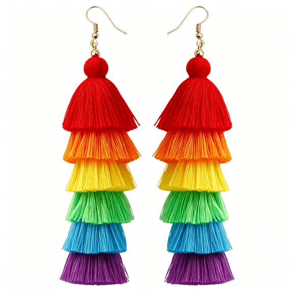 DESIGNICE Rainbow Earrings for Women Men Pride Accessories Colorful Earrings