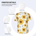 thumbnail image 5 of Rocae Sunflowers for Breathable Men's Baseball T-Shirt Fashionable Casual Baseball Jersey, Moisture-wicking Sportswear Large, 5 of 9