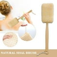 thumbnail image 1 of Natural Sisal Fiber Bath BodyBrush Spa Shower Back Sponge Scrubbers Long Handle, 1 of 7