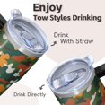 thumbnail image 4 of Camo 20oz Stainless Steel Tumbler with Handle and Straw – Insulated Travel Cup with Sliding Lid, 360° Full Wrap Printed Mug for Home, Outdoor & Sports Use, Camouflage, 4 of 6
