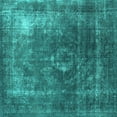 thumbnail image 1 of Ahgly Company Machine Washable Indoor Square Oriental Turquoise Blue Industrial Area Rugs, 3' Square, 1 of 4