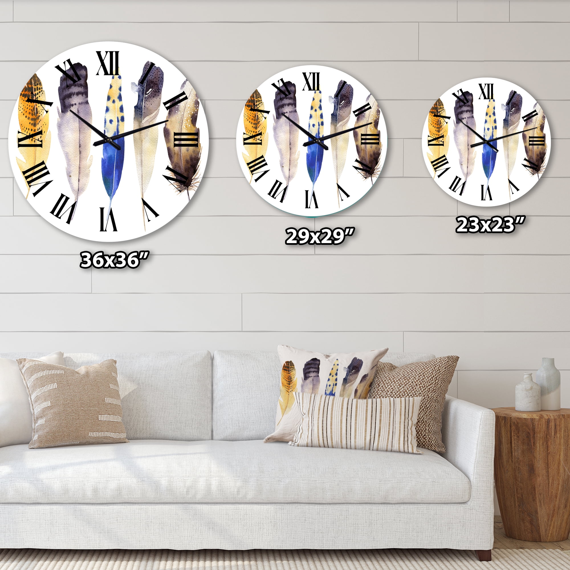 Designart 1 in Quartz Bohemian Wall Clock