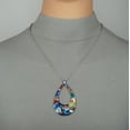 thumbnail image 2 of Stainless Steel Rope Chain Fun Vibrant Multi Rainbow Color Teardrop Pendant – 19 1/2 inches, 2 of 4