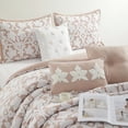 thumbnail image 2 of Nanshing Home 7 Pieces Comforter Set, California King, Blush, Jacquard Floral Pattern and Classy Damask Medallion Design, Ultra Soft, Includes Bed Skirt, Shams and Decorative Pillows, 2 of 7