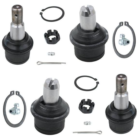 Detroit Axle - Front 4pc Ball Joints for E-150 E-250 Econoline E-350 Club Wagon E-450 Econoline Super Duty, 4 Upper and Lower Ball Joints Replacement