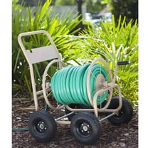 Liberty Garden 870 Industrial 4 Wheel 300 Foot Steel Frame Water Hose Reel Cart