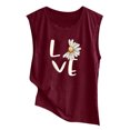 thumbnail image 4 of Graphic Shirt for Women Funny Floral Print Sleeveless Cute Juniors Tops Teen Girl Tee Funny T Shirt, 4 of 7