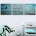 thumbnail image 4 of IDEA4WALL 3 Pieces Modern Canvas Wall Art A Bird and Closeup of the Full Moon Canvas Prints for Home Wall Decor - 12"x12"x3 Panels, 4 of 5