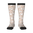 thumbnail image 2 of Picia Women Crew Soft Moisture-wicking Socks White Goose Pattern Design Cotton Socks, One Size fit All, 2 of 9