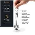 thumbnail image 5 of New DI ORO 4-Piece 18/8 Stainless Steel Measuring Spoons Set - Easy-to-Read Measurements - For Dry and Liquid Ingredients - Great Kitchen Tools for Cooking and Baking - Dishwasher Safe, Easy to Clean, 5 of 7