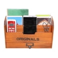 thumbnail image 3 of AMERTEER Wooden Storage Box Letter Rack Vintage Holder Post Mail Paper Card Organizer For Home Office, 3 of 6