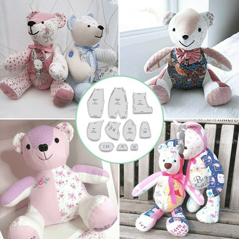 Free Memory Bear Pattern To Print  Bear patterns free, Memory bears pattern,  Teddy bear sewing pattern