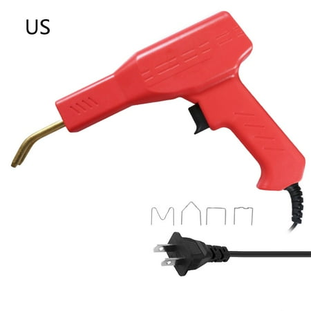 

Rinhoo Welding Machine Electric Repair Welder Plastic Handy Car Bumper Welding Torch with Staplers Red US Plug