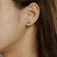 thumbnail image 5 of EeaseMX 1 par de pendientes de plata con forma de gato, elegantes pendientes de botón para mujer., 5 of 7
