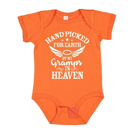 

Inktastic Handpicked for Earth by My Gramps in Heaven with Angel Wings Gift Baby Boy or Baby Girl Bodysuit