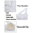 thumbnail image 5 of FUTATA Fashion Women's Sports Bras Medium Support One-Shoulder Yoga Bra Removable Padded Workout Running Bras Activewear Tank Tops,S-2XL, 5 of 6