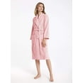 thumbnail image 2 of Peignoir pour Femmes en Coton Éponge Doux et Chaud Col Châle Robe de Maison Longueur Mollet avec Poches, 2 of 6