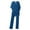 Blue, variant on BODOAO Women's Elegant Two Piece Pant Suit, Flowy Chiffon Cape Top and Straight Leg Trousers, Formal Dressy Outfit for Evening Party Wedding Guest Black M