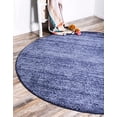 thumbnail image 2 of Unique Loom Del Mar Collection Tapis de Transition Rond Contemporain, 8 Pieds, Bleu Marine/bleu, 2 of 5
