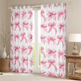 thumbnail image 2 of Homewish Chic Princess Ribbon Blackout Curtains Set of 2 (52x84 Each) for Child, Cute Cartoon Bow-tie Window Curtains, Girly Pink Bowknot Curtains and Drapes, Blackout Curtains Home Decor, 2 of 6