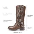 thumbnail image 4 of Botas DREAM PAIRS SDKB2416W Altas con Hebilla Color Tan Talla 10, 4 of 9
