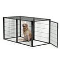 thumbnail image 2 of Noaman 63" Large Dog Crate Kennel for Medium Dogs, Black Iron Pet Cage with Top Cover & Divider, Indoor Playpen 63"L x 29.9"W x 31.9"H, 2 of 20