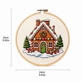 thumbnail image 4 of DIY Christmas Embroidery Cross Stitch Kit, Pre-Printed Xmas Art Pattern, Includes Embroidery Fabric and Full Tool Set, Handmade Craft for Home Wall Hanging and Seasonal Present, 4 of 5