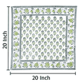 thumbnail image 2 of Vivanta Block Print Cotton Cloth Dinner Napkins, Set of 6, 20x20 inch, Reusable Washable, Dining Table Linen for Indoor Outdoor Party, Wedding and Everyday Use, 2 of 9