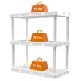 thumbnail image 5 of Ditangy 3 Shelf Knect-A-Shelf Solid Light Duty Storage Unit 12 x 24 x 33 Organizer for Home, Garage, Basement & Laundry, White, 5 of 8