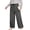 Gray, variant on Womens Plus Size Pants Wide Leg Pants Palazzo Drawstring Elastic Waist Lounge Pants Spring Summer Lightweight with Pockets Black 2X