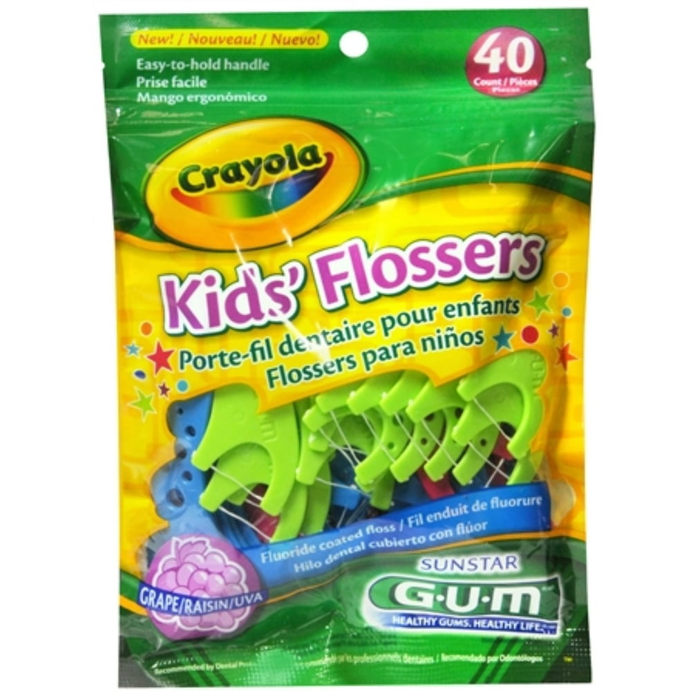 GUM Crayola Kids' Flossers 40 Each (Pack of 4)