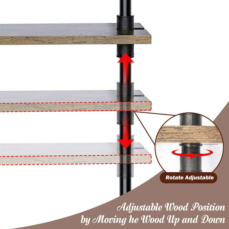 Diy pipe shelf with towel bar sale
