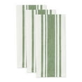 thumbnail image 3 of Basil Green Chef Stripe Cotton Dishtowel (Set of 3) 18x28, 3 of 3