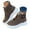Brown, variant on Women's Platform High Top Sneakers Arch Support Ankle Boots Fleece Lined Winter Walking Running Shoes