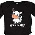 thumbnail image 4 of Inktastic New to the Herd Cute Cow Boys or Girls Long Sleeve Baby Bodysuit, 4 of 5