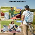 thumbnail image 4 of Travel Cooler Bag - Skateboarding Dinosaur Pattern Camping Beer Cooler Backpack with Bottle Opener- Waterproof Insulated Picnic Backpacks - Cooler Bag for Beach, 4 of 6
