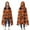 Checkered Pumpkin Halloween, variant on Wearable Blanket,Celestial Wolf Halloween Pattern Hooded Wearable Flannel Blanket for Adults & Teens,Winter Poncho Shawl Wrap Cape Cozy Anti-Pill,50"x60"