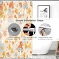 thumbnail image 5 of Cute Mushroom Shower Curtain,Retro Boho Floral Shower Curtains Set for Bathroom,70s Shrooms Funky Groovy Aesthetics Flowers Bath Curtain with 12 Hooks 72x72,Waterproof Fabric, 5 of 6