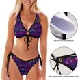 thumbnail image 3 of Dreamtimes Cartoon Baseball Two Piece Swimsuits Bathing Suit Triangle Bikini Set, X-Small, 3 of 7